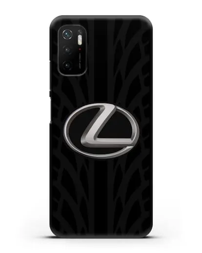 Чехол с логотипом Lexus с протектором шин силиконовый для Xiaomi Poco M3 Pro