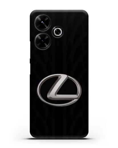 Чехол с логотипом Lexus с протектором шин силиконовый для Xiaomi Poco M6