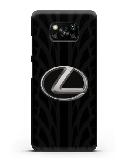 Чехол с логотипом Lexus с протектором шин силиконовый для Xiaomi Poco X3
