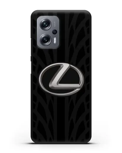 Чехол с логотипом Lexus с протектором шин силиконовый для Xiaomi Poco X4 GT