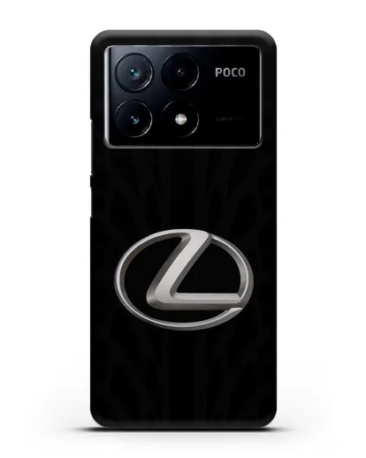 Чехол с логотипом Lexus с протектором шин силиконовый для Xiaomi Poco X6 Pro