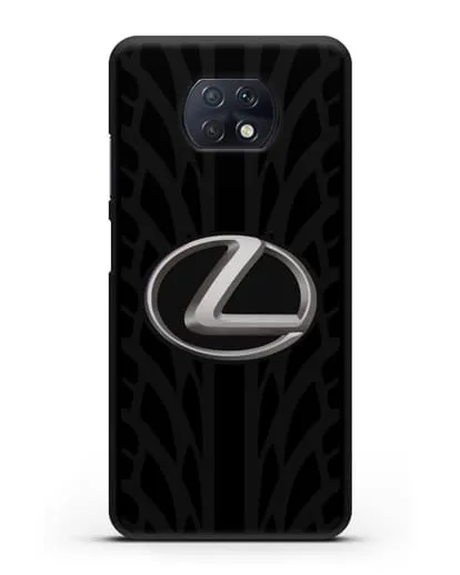 Чехол с логотипом Lexus с протектором шин силиконовый для Xiaomi Redmi Note 9T