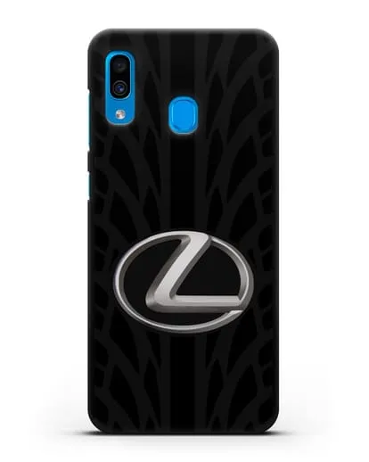 Чехол с логотипом Lexus с протектором шин силиконовый для Samsung Galaxy A30 [SM-A305FN]