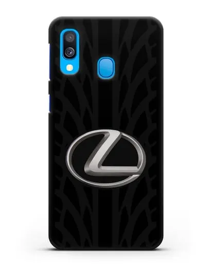 Чехол с логотипом Lexus с протектором шин силиконовый для Samsung Galaxy A40 [SM-A405F]