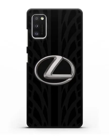 Чехол с логотипом Lexus с протектором шин силиконовый для Samsung Galaxy A41 [SM-A415F]