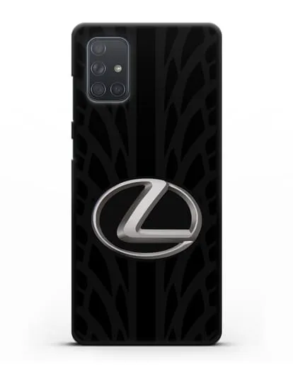Чехол с логотипом Lexus с протектором шин силиконовый для Samsung Galaxy A71 [SM-A715F]