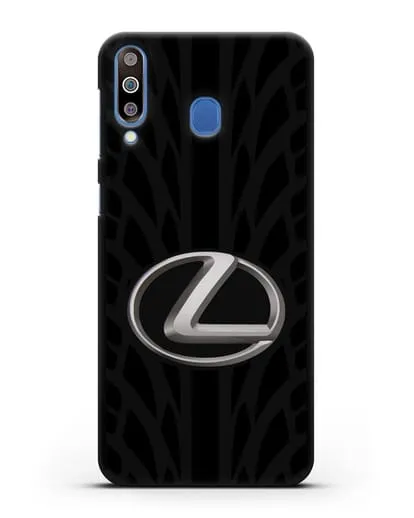 Чехол с логотипом Lexus с протектором шин силиконовый для Samsung Galaxy M30 [SM-M305F]