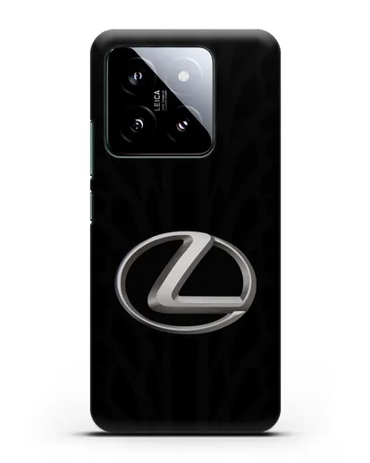 Чехол с логотипом Lexus с протектором шин силиконовый для Xiaomi 14