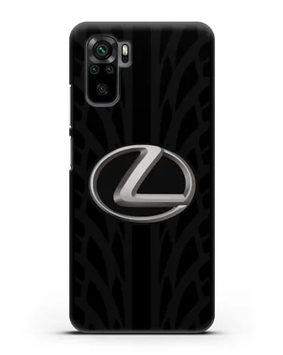 Чехол с логотипом Lexus с протектором шин силиконовый для Xiaomi Redmi Note 10