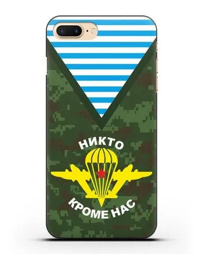 Чехол Камуфляж, тельняшка с символикой ВДВ силиконовый для iPhone 8 Plus