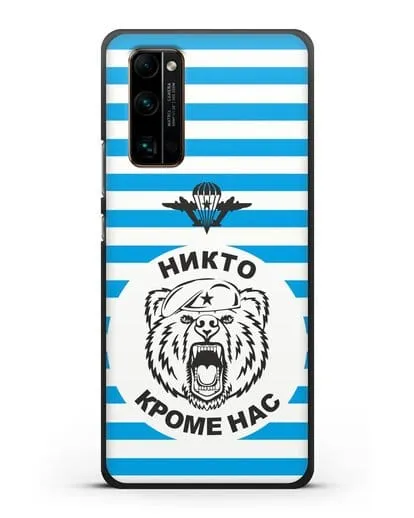 Чехол Майка-тельняшка с медведем силиконовый для Honor 30 Pro Plus