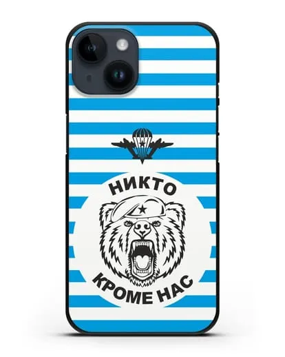 Чехол Майка-тельняшка с медведем силиконовый для iPhone 14