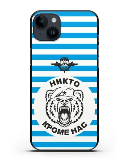 Чехол Майка-тельняшка с медведем силиконовый для iPhone 14 Plus