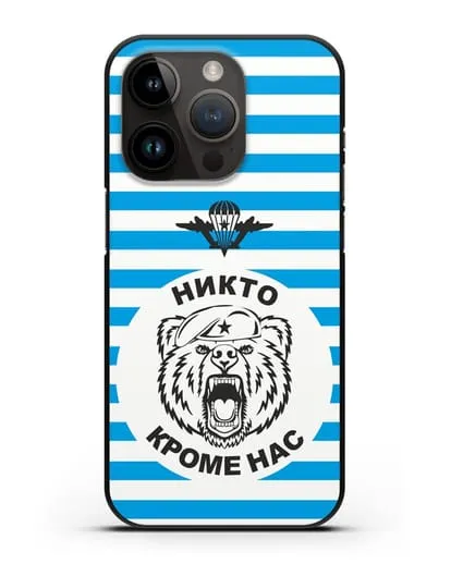 Чехол Майка-тельняшка с медведем силиконовый для iPhone 14 Pro