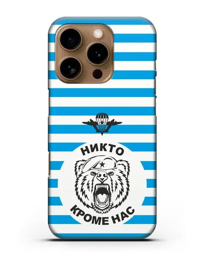 Чехол Майка-тельняшка с медведем силиконовый для iPhone 16 Pro