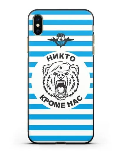 Чехол Майка-тельняшка с медведем силиконовый для iPhone XS Max