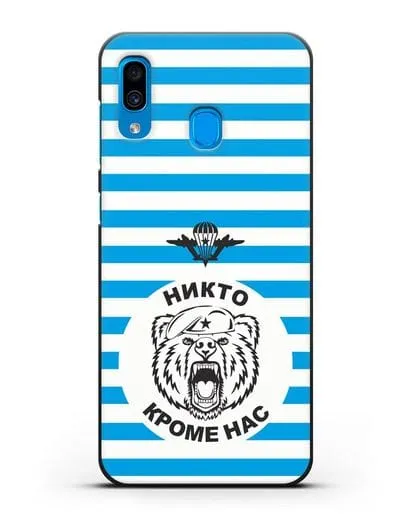 Чехол Майка-тельняшка с медведем силиконовый для Samsung Galaxy A30 [SM-A305FN]