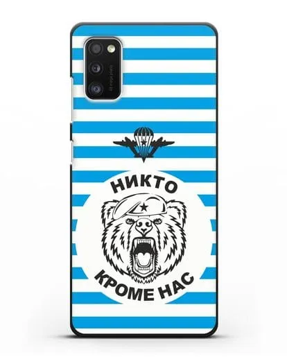 Чехол Майка-тельняшка с медведем силиконовый для Samsung Galaxy A41 [SM-A415F]