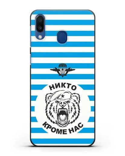 Чехол Майка-тельняшка с медведем силиконовый для Samsung Galaxy M20 [SM-M205F]