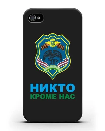Чехол с гербом 38-й отдельной гвардейской десантно-штурмовой бригады силиконовый для iPhone 4/4s