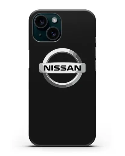 Чехол с логотипом Nissan силиконовый для iPhone 15