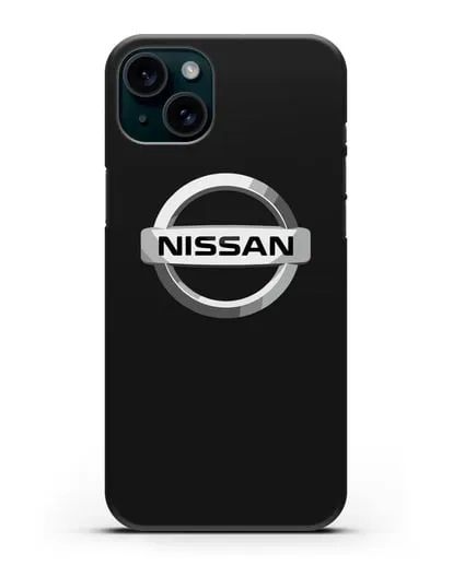 Чехол с логотипом Nissan силиконовый для iPhone 15 Plus