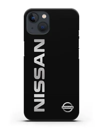 Чехол с надписью Nissan и логотипом силиконовый для iPhone 13