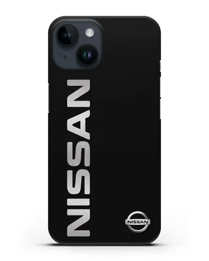 Чехол с надписью Nissan и логотипом силиконовый для iPhone 14