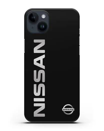 Чехол с надписью Nissan и логотипом силиконовый для iPhone 14 Plus