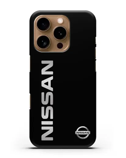 Чехол с надписью Nissan и логотипом силиконовый для iPhone 16 Pro