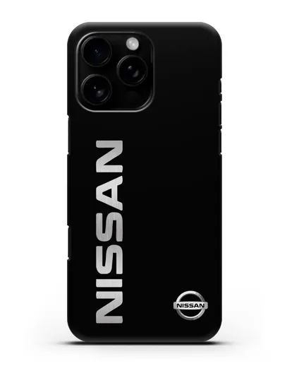 Чехол с надписью Nissan и логотипом силиконовый для iPhone 16 Pro Max