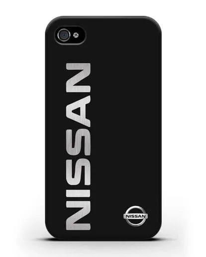 Чехол с надписью Nissan и логотипом силиконовый для iPhone 4/4s
