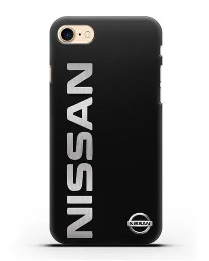 Чехол с надписью Nissan и логотипом силиконовый для iPhone 7