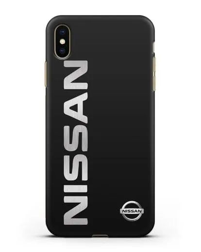 Чехол с надписью Nissan и логотипом силиконовый для iPhone XS Max