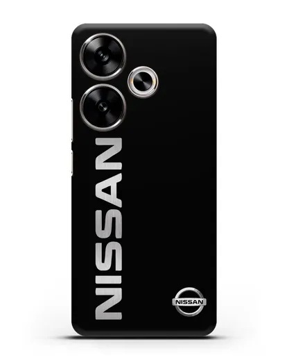 Чехол с надписью Nissan и логотипом силиконовый для Xiaomi Poco F6