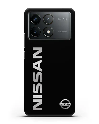 Чехол с надписью Nissan и логотипом силиконовый для Xiaomi Poco F6 Pro