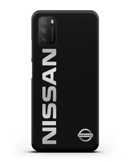 Чехол с надписью Nissan и логотипом силиконовый для Xiaomi Poco M3