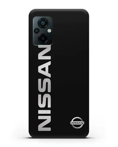 Чехол с надписью Nissan и логотипом силиконовый для Xiaomi Poco M5