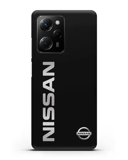 Чехол с надписью Nissan и логотипом силиконовый для Xiaomi Poco X5 Pro