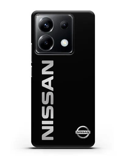 Чехол с надписью Nissan и логотипом силиконовый для Xiaomi Poco X6