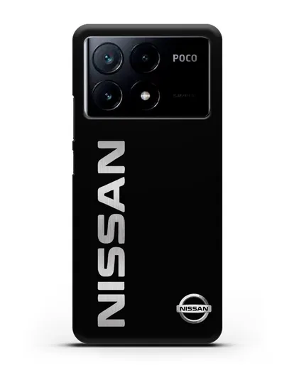 Чехол с надписью Nissan и логотипом силиконовый для Xiaomi Poco X6 Pro
