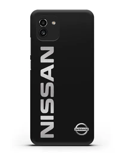Чехол с надписью Nissan и логотипом силиконовый для Samsung Galaxy A03 [SM-A035]