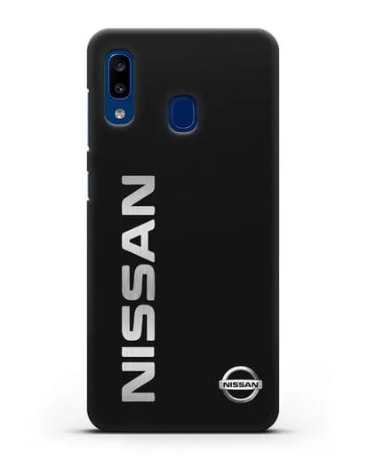 Чехол с надписью Nissan и логотипом силиконовый для Samsung Galaxy A20 [SM-A205FN]