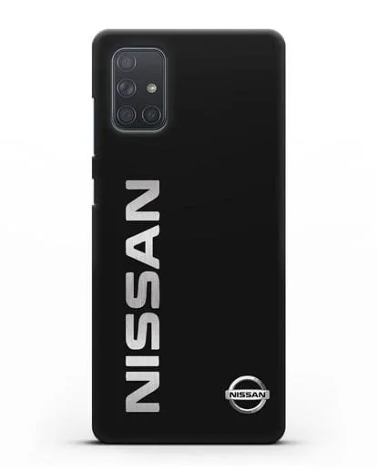 Чехол с надписью Nissan и логотипом силиконовый для Samsung Galaxy A71 [SM-A715F]