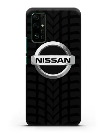 Чехол с логотипом Nissan с протектором шин силиконовый для Honor 30