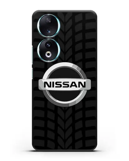 Чехол с логотипом Nissan с протектором шин силиконовый для Honor 90