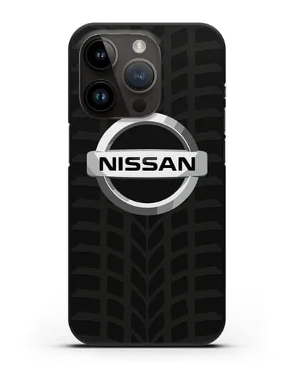 Чехол с логотипом Nissan с протектором шин силиконовый для iPhone 14 Pro