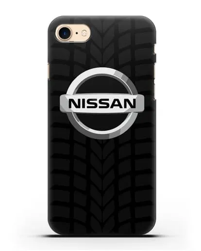 Чехол с логотипом Nissan с протектором шин силиконовый для iPhone 7