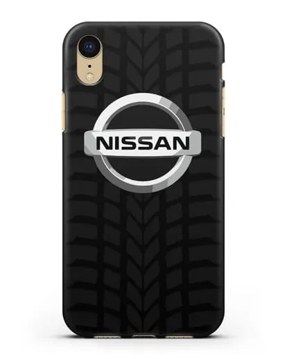 Чехол с логотипом Nissan с протектором шин силиконовый для iPhone XR