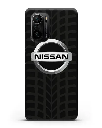 Чехол с логотипом Nissan с протектором шин силиконовый для Xiaomi Poco F3